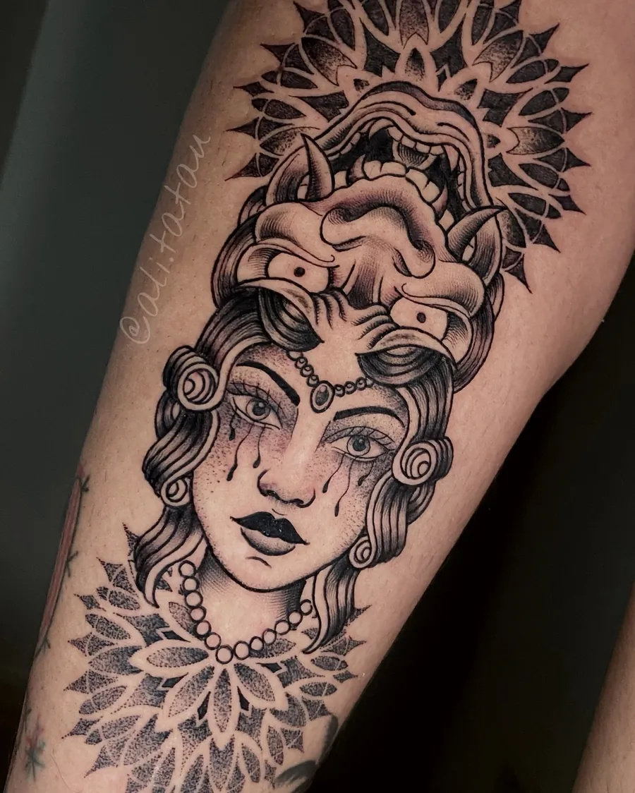 Tatuaje estilo Blackwork